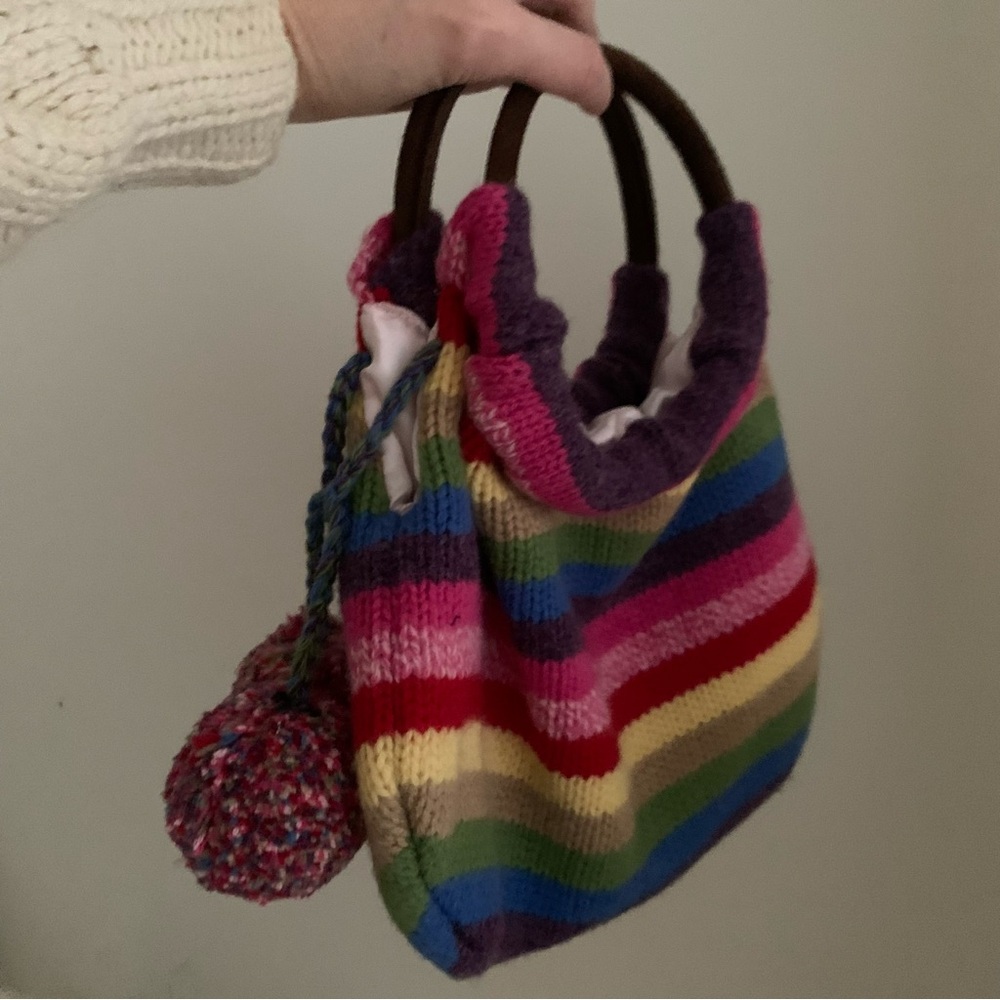 Gap Crazy Stripe Holiday 03 Colorful Rainbow Bag - Picture 6 of 12